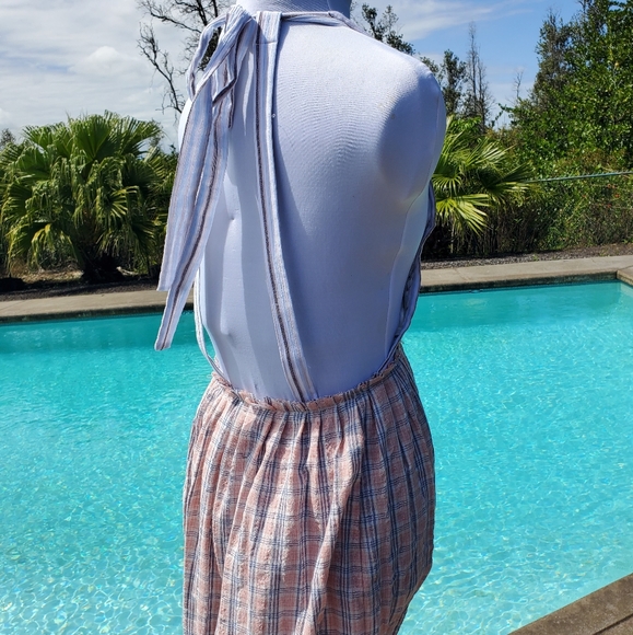 Free People bohemian country backless Dress sz M - Picture 5 of 17